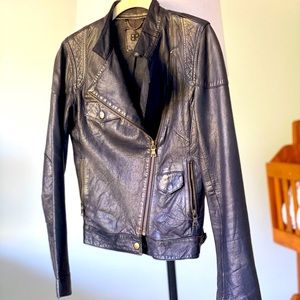 Banana Republic Black Leather Motorcycle Jacket